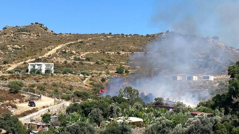 Bodrum’da yangın çıktı